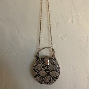ZARA crossbody snakeskin bag